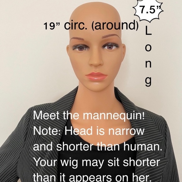 NWT 12-14” rich brown shoulder length straight wig center parting volume bob wig - Picture 6 of 16